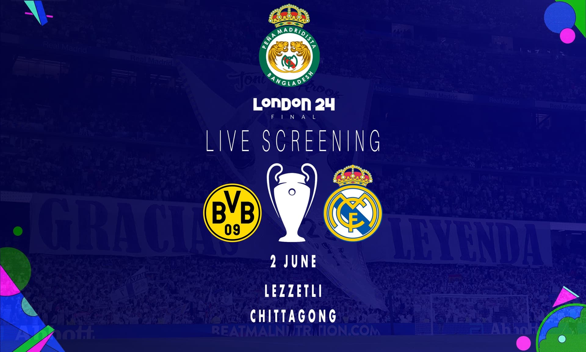 UCL Final 2024 Live Screening (Chittagong)